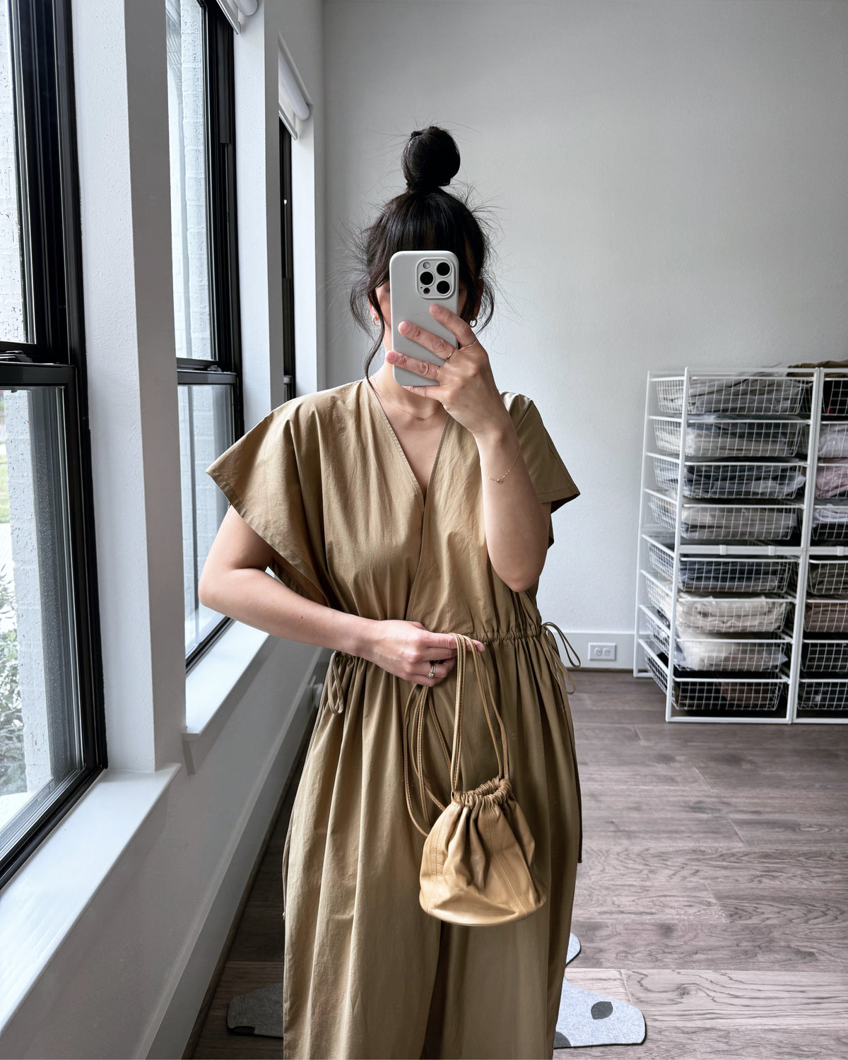 美品！モダンウィーヴィング MINIDRUM DRAWSTRING BUCKET Modern Weaving - Mini Drum Drawstring Bucket, Camel | Sunchild®