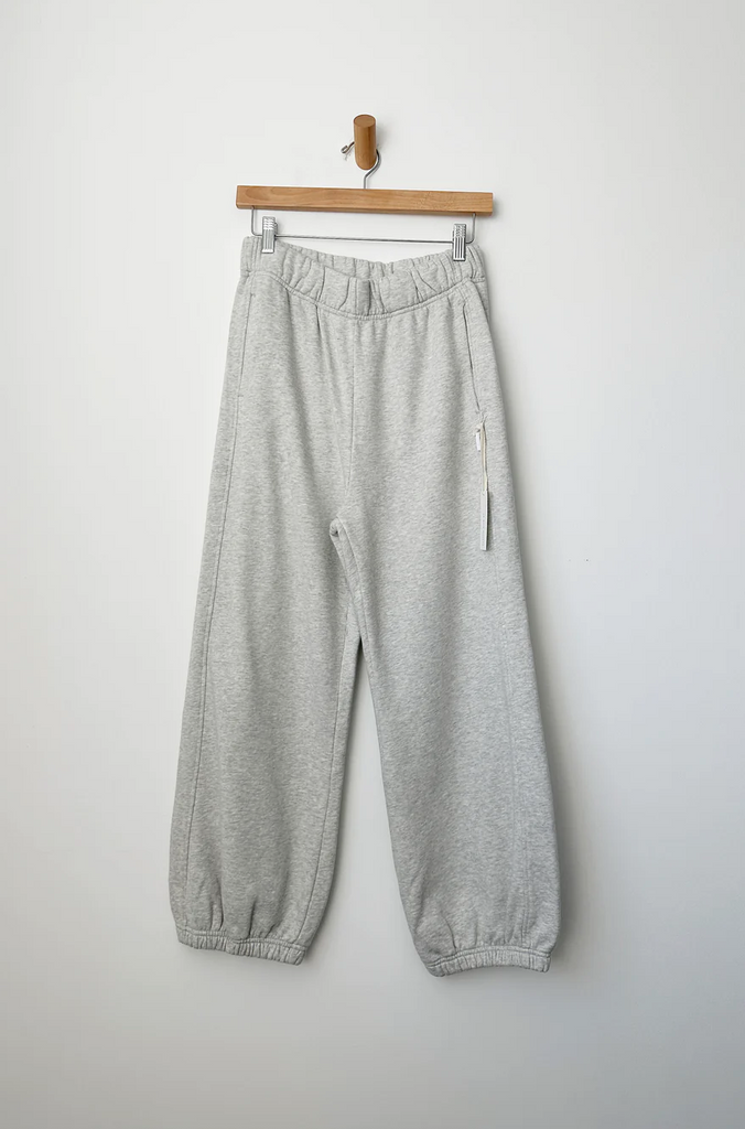 French Terry Balloon Pants, Heather Grey