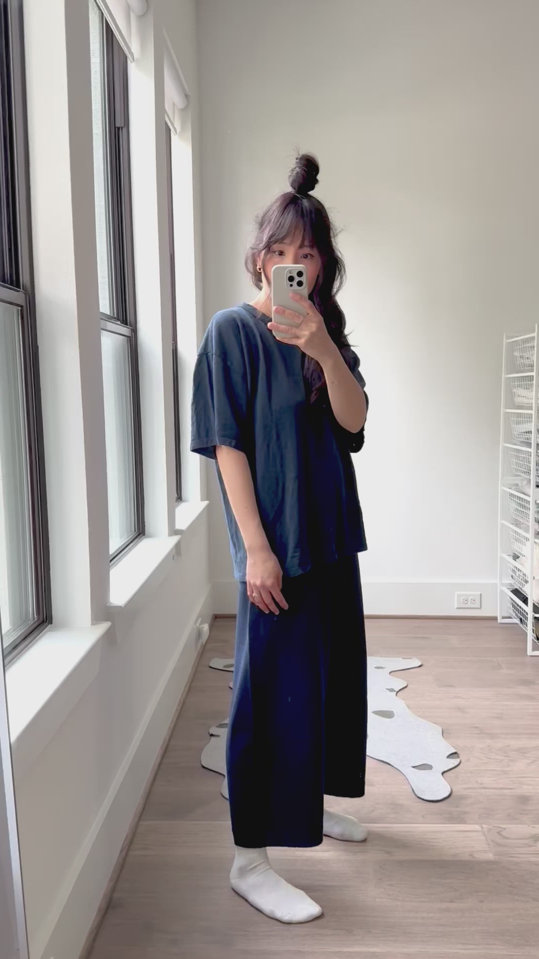 Jungmaven Vernon Oversized Tee, Navy | Sunchild®