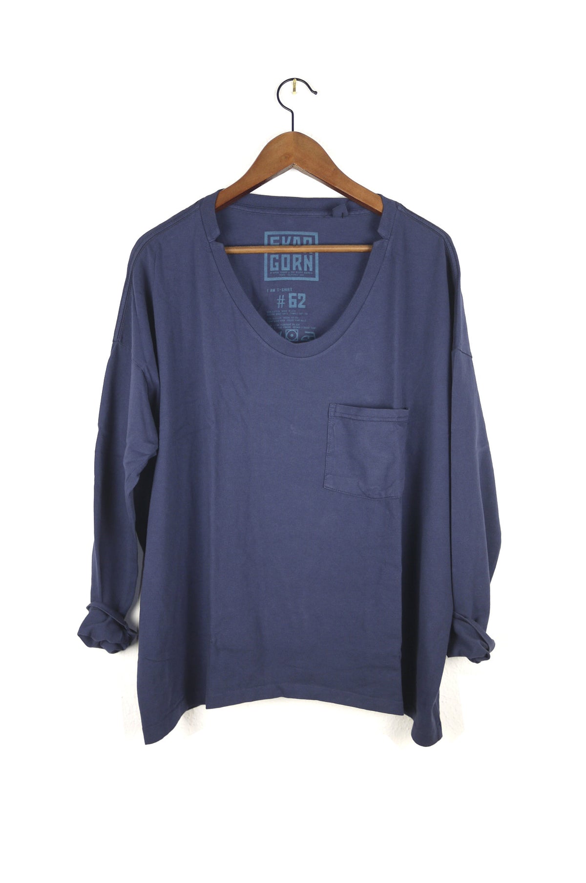 Skargorn #62 Long Sleeve Tee, Indigo Wash | Sunchild®