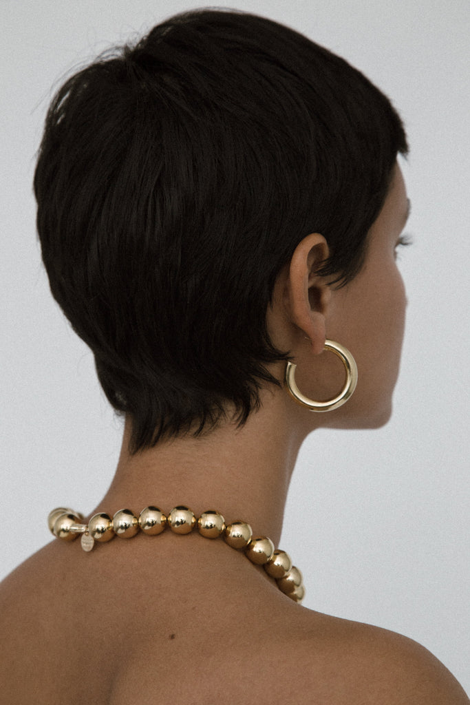 Dylan Hoop Earrings, Gold Plated