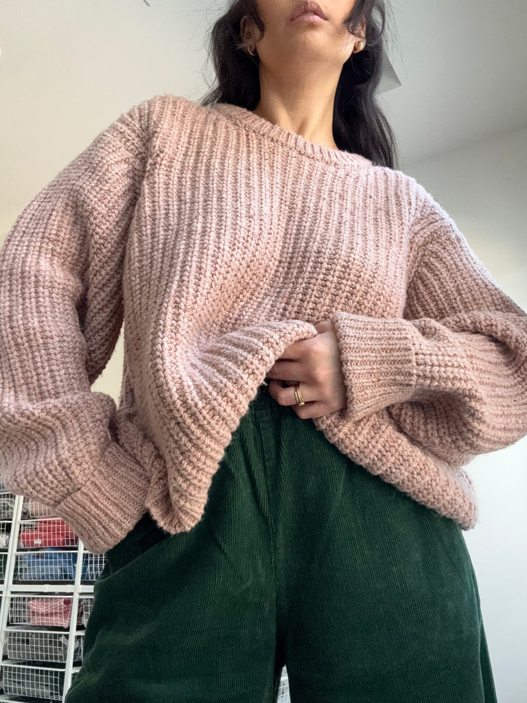 Chunky Lowe Pullover, Marled Strawberry