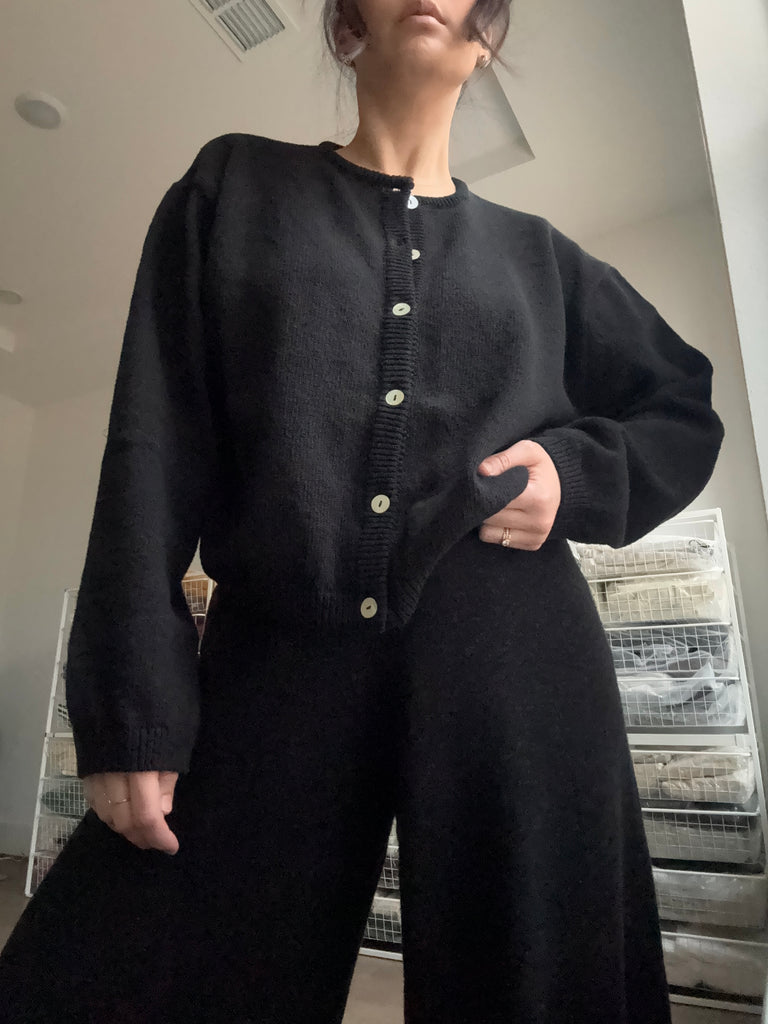 Le Bon Shoppe - Cotton Leila Cardigan, Black | Sunchild®