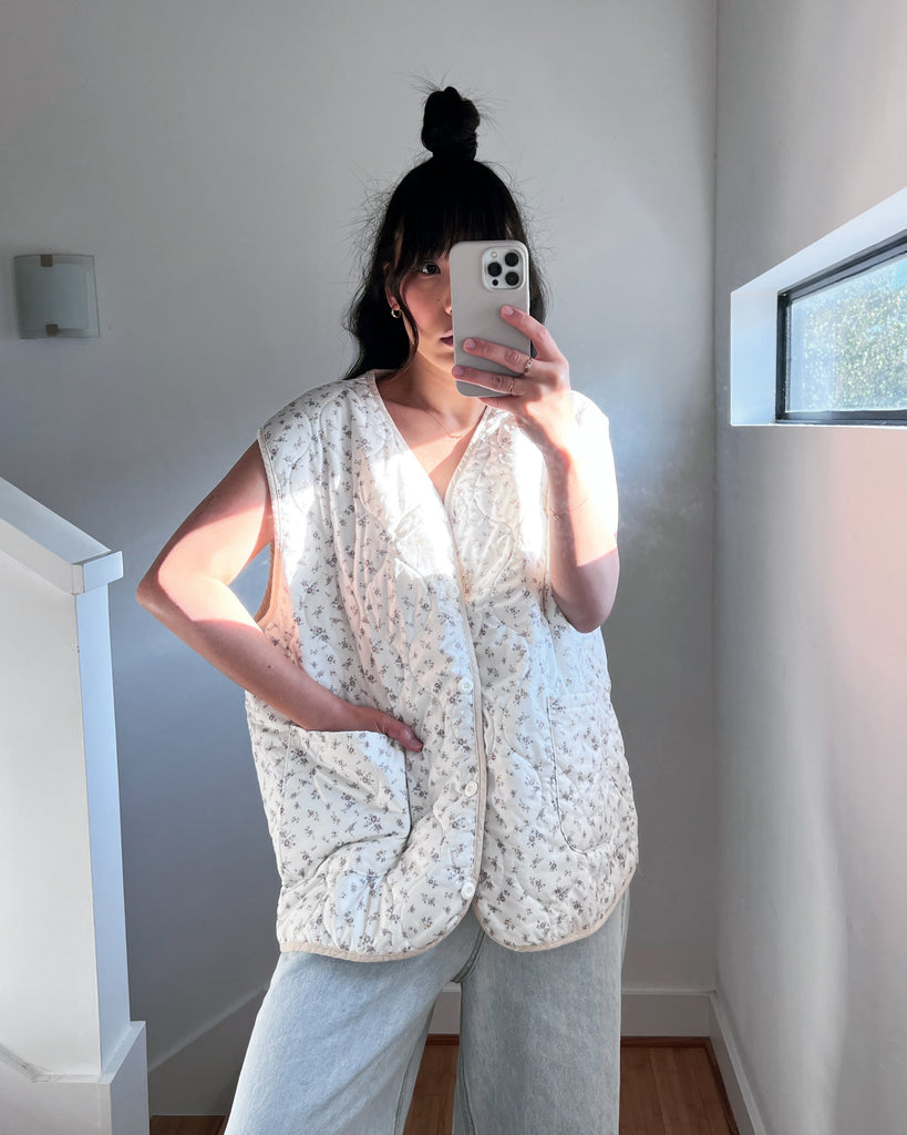 Emma Quilt Vest, Floral