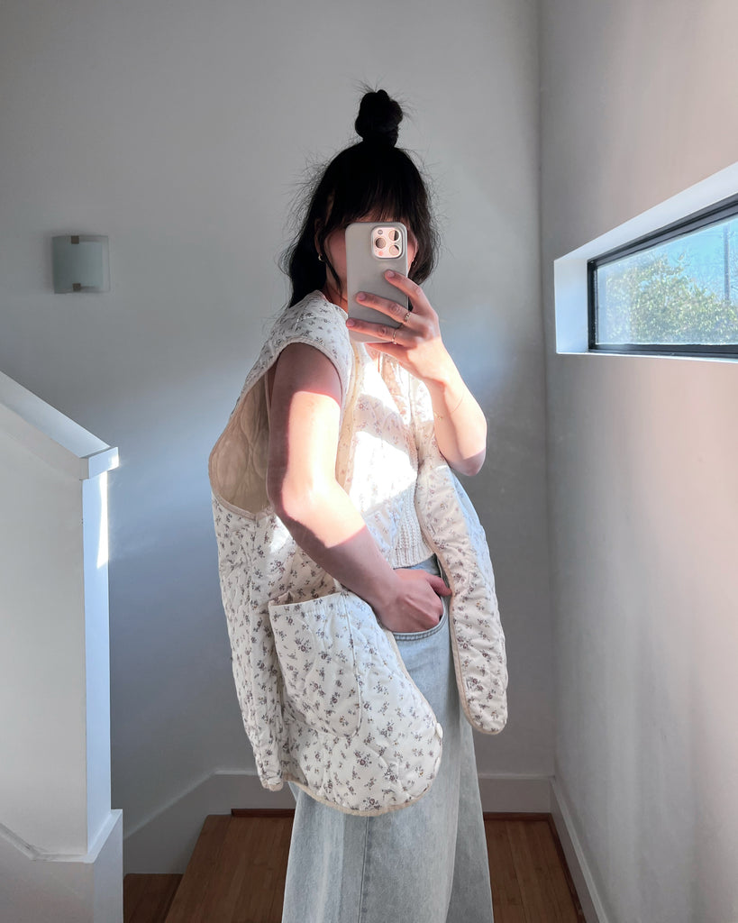 Emma Quilt Vest, Floral