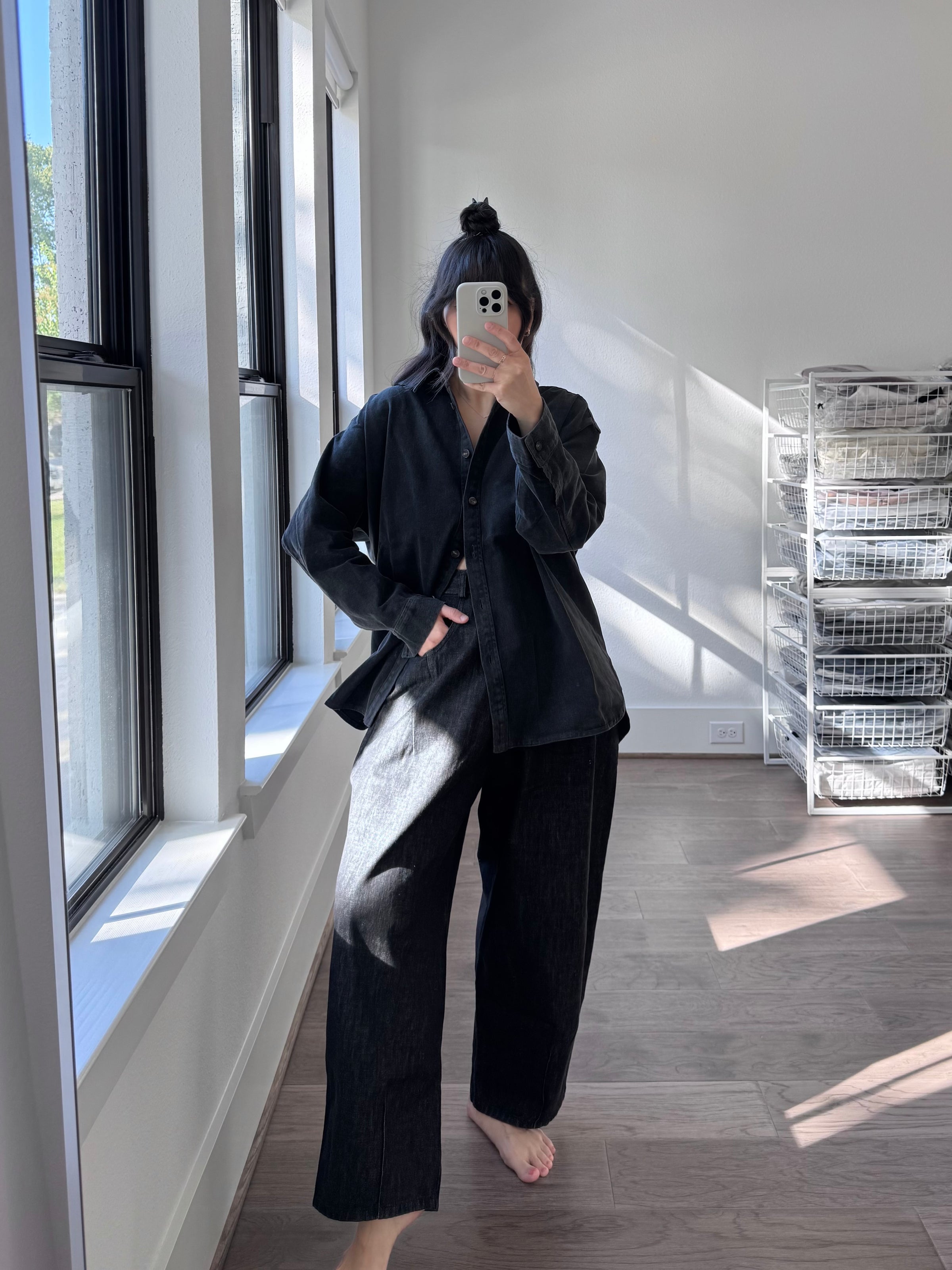 Le Bon Shoppe - Theo Heavy Denim Jacket, Black Denim | Sunchild®