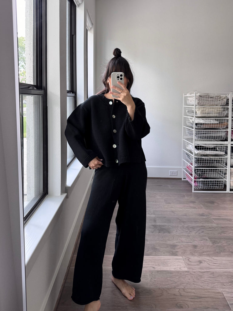 Shiloh Cotton Cardigan, Black