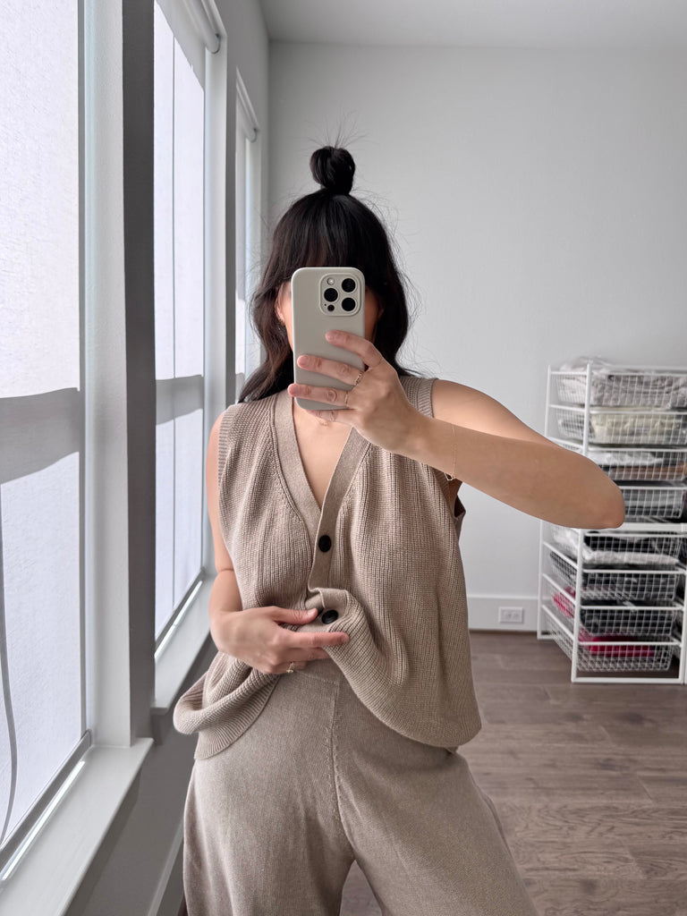 Arthur Knit Vest, Fawn
