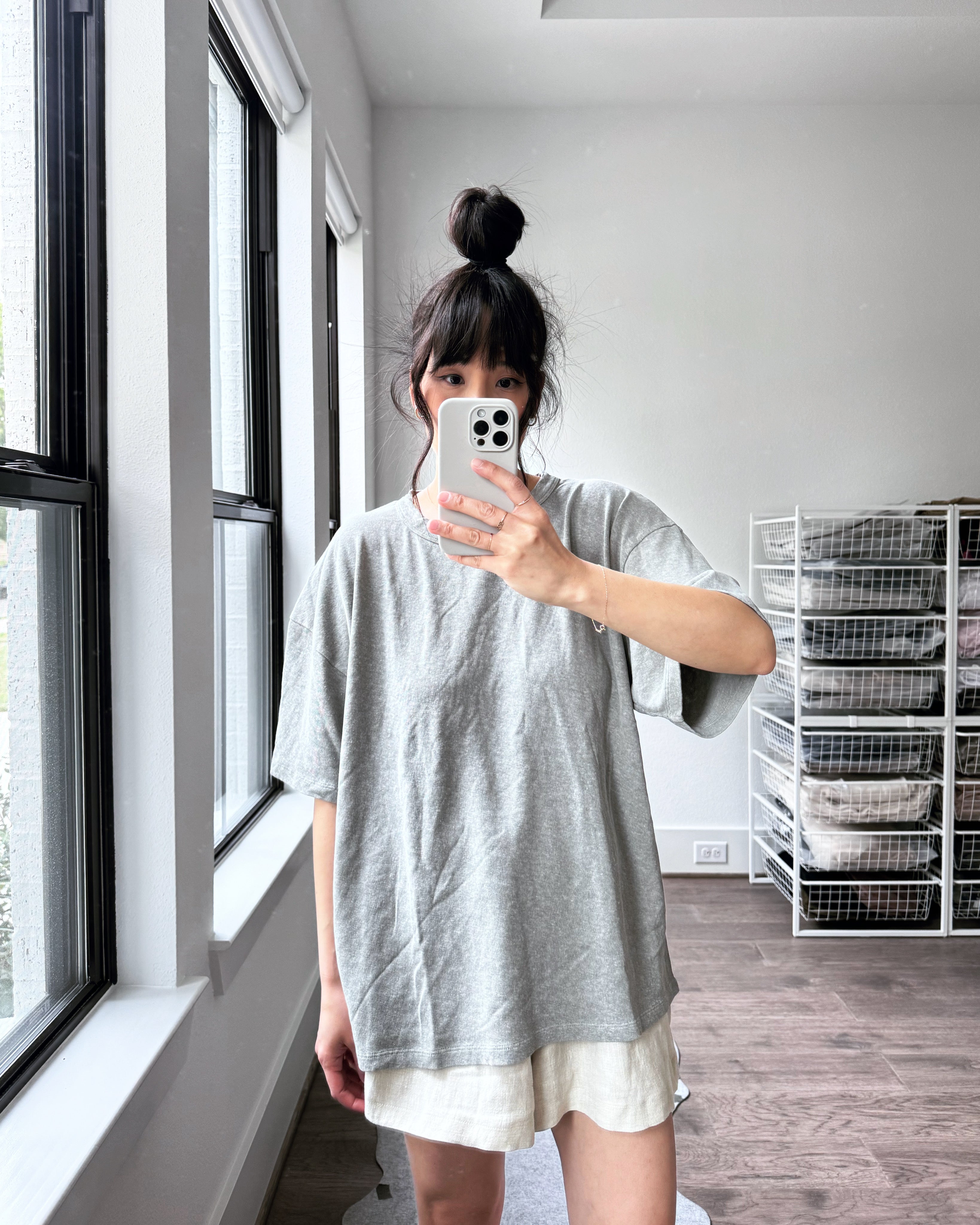 Jungmaven Vernon Oversized Tee, Athletic Grey | Sunchild®