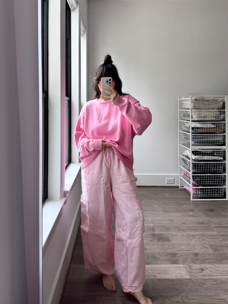 FDA Chef Pant, Bubblegum Linen
