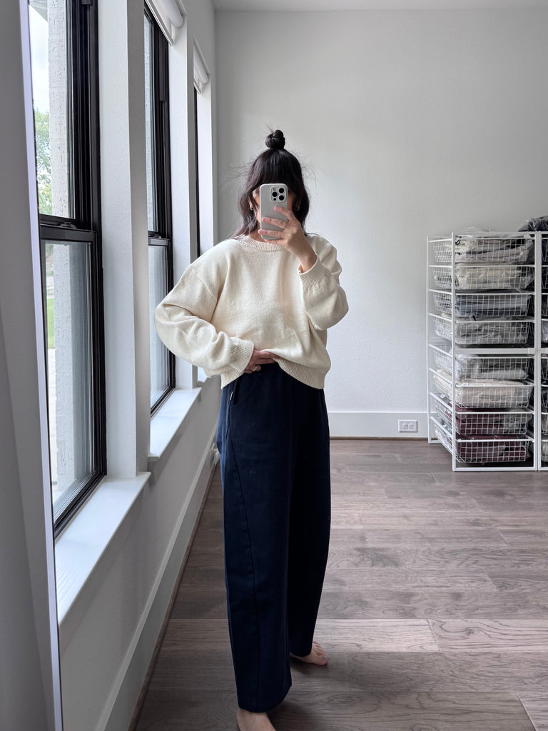 Milo Cotton Sweater, Naturel
