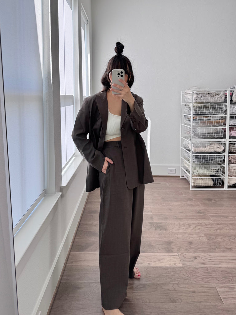 Tailored Blazer, Deep Taupe