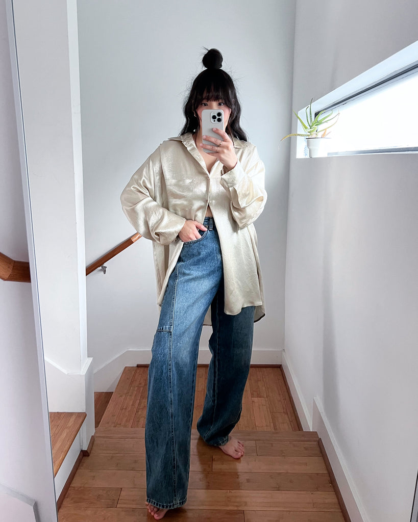 Oversized Button Down, Gold