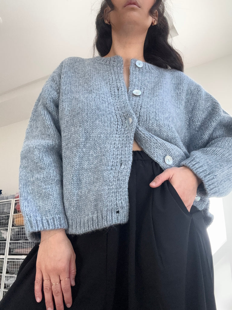 Sheba Cardigan Sweater, Powder