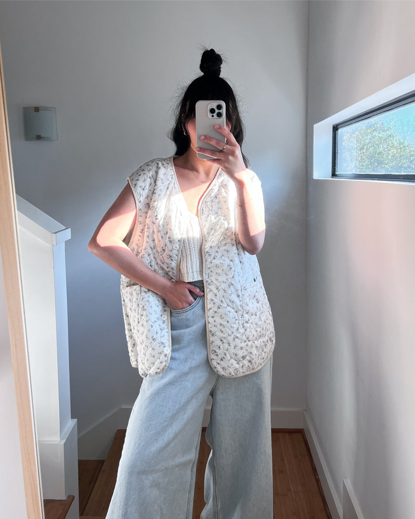 Emma Quilt Vest, Floral