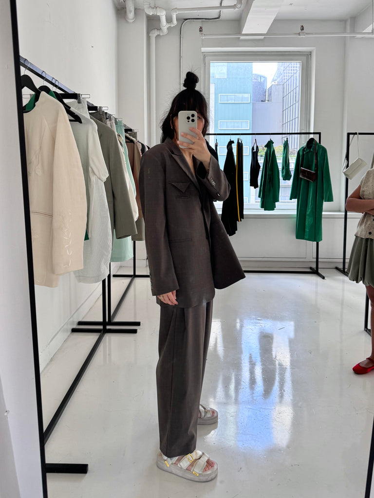 Wide Leg Pants, Deep Taupe