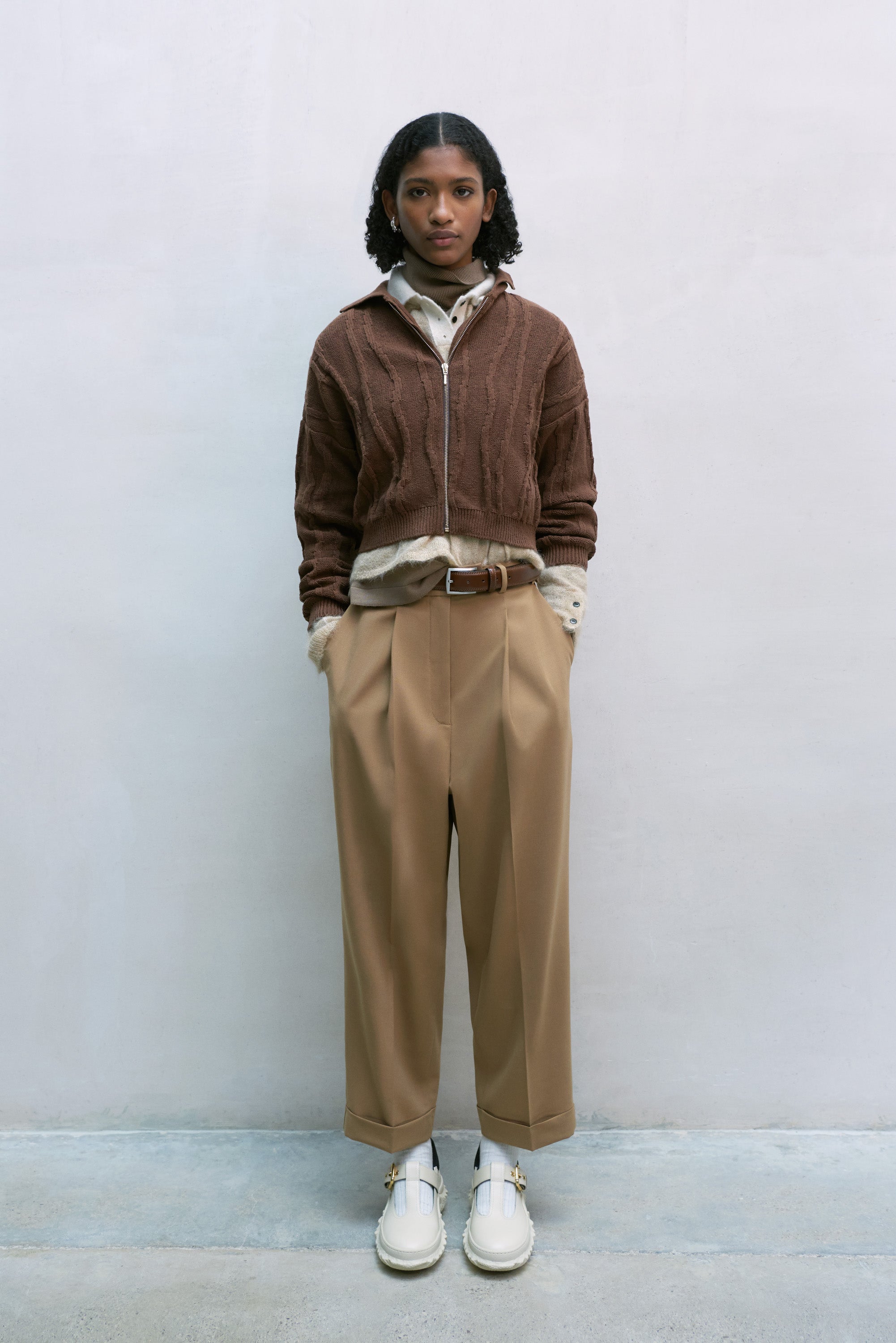 Tailoring Masculine Pants in Camel | Cordera | Covet + Lou