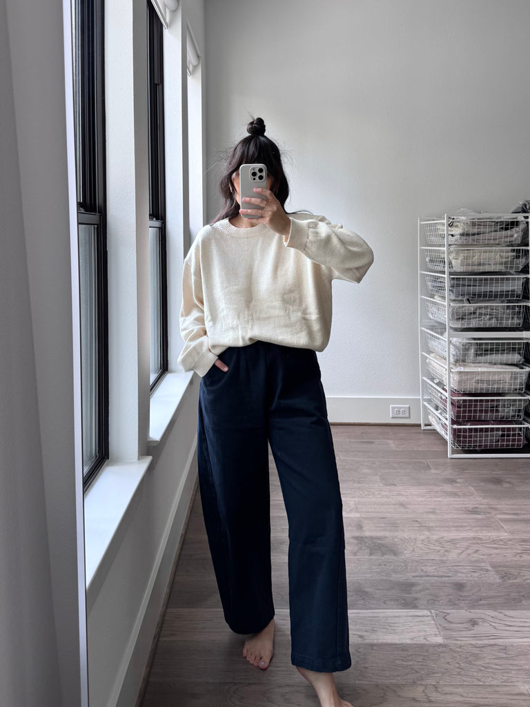Milo Cotton Sweater, Naturel