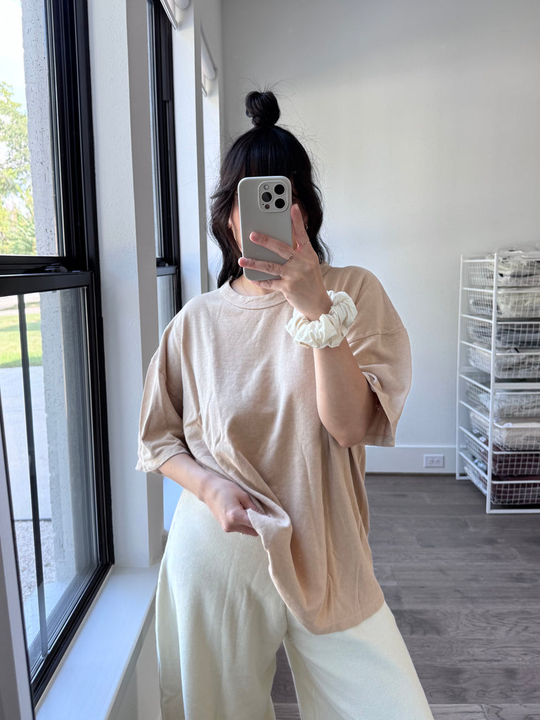 Elke Knit Volume Pant, Cream