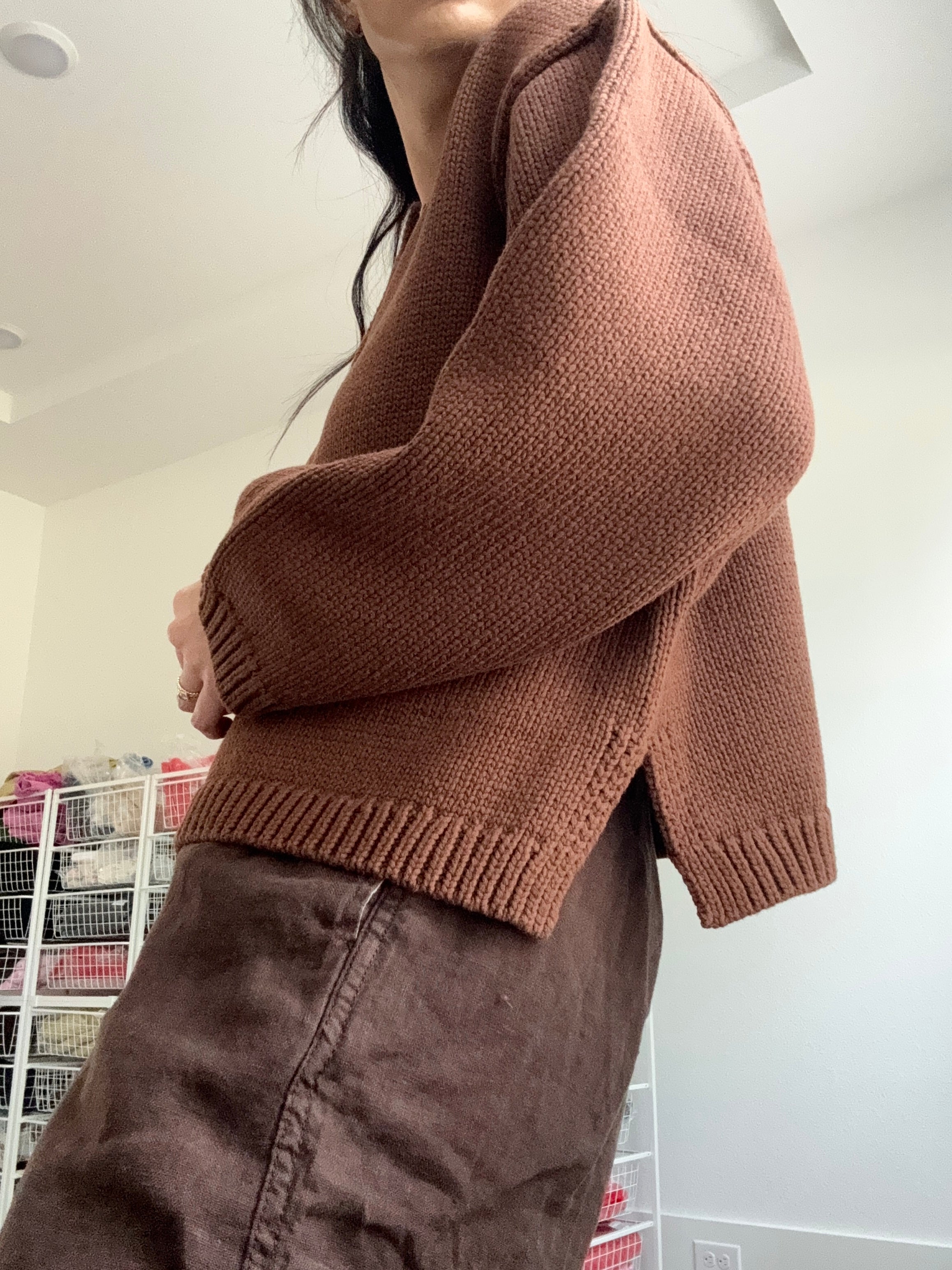 Nikki Chasin - Shiloh Cotton Cardigan, Mocha | Sunchild®