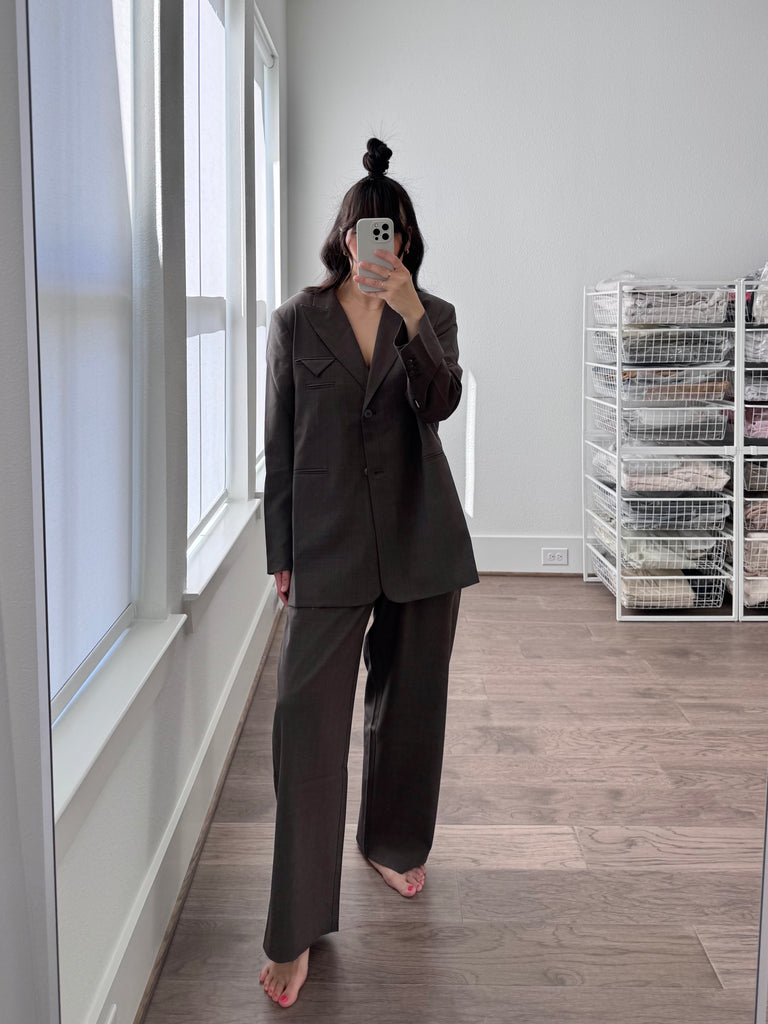 Tailored Blazer, Deep Taupe