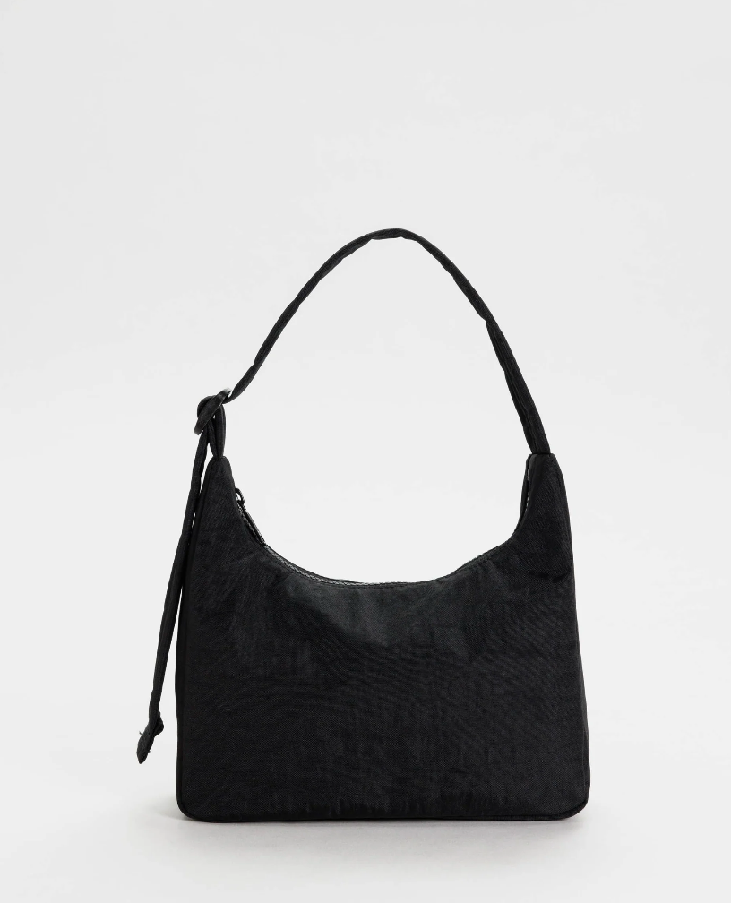 Mini Nylon Shoulder Bag, Black