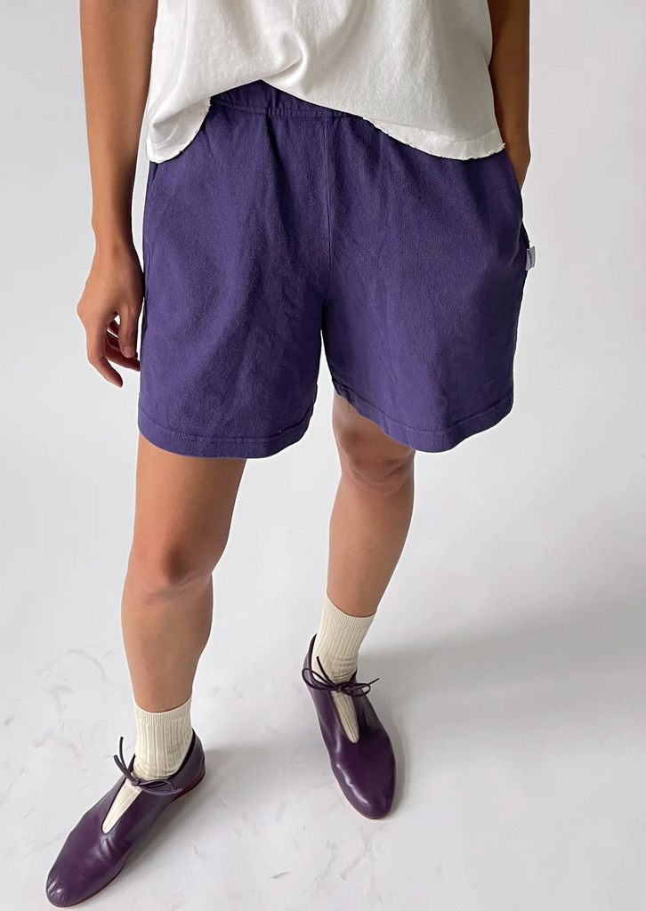 Flared Basketball Shorts, Eggplant
