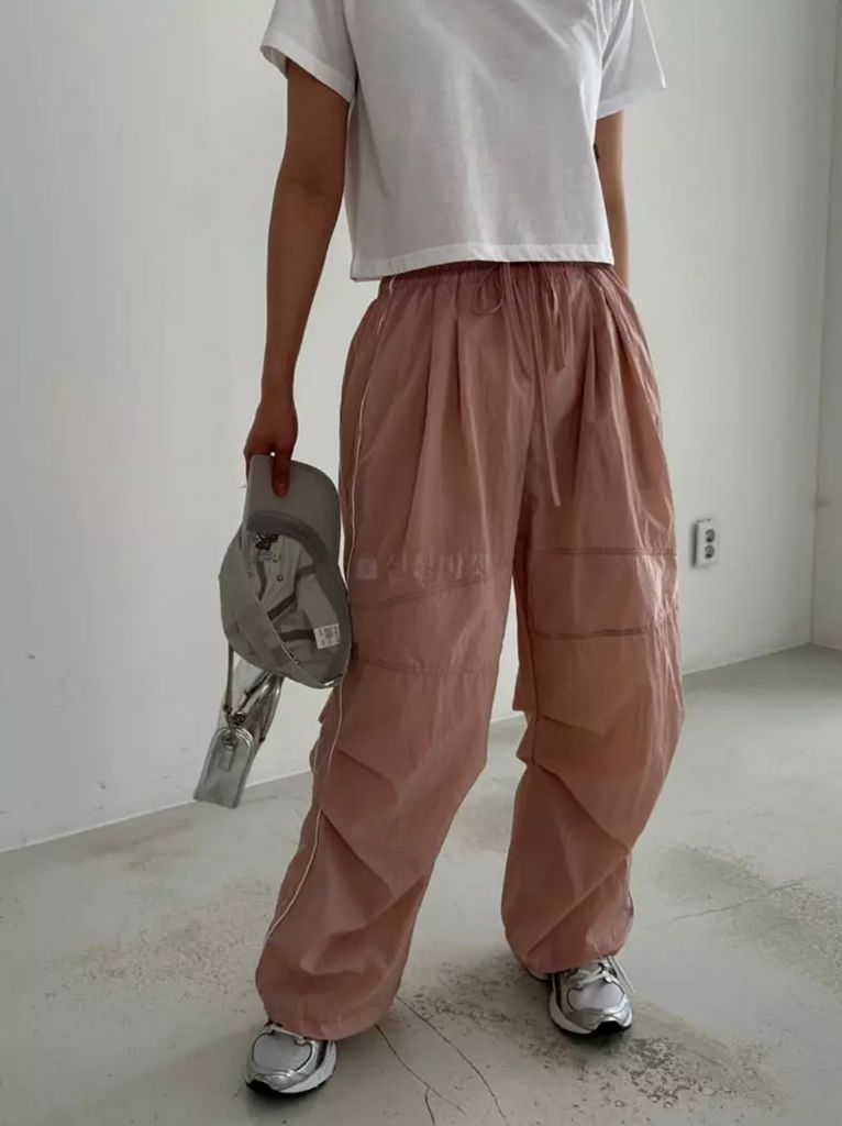 Nylon Pants, Pale Pink