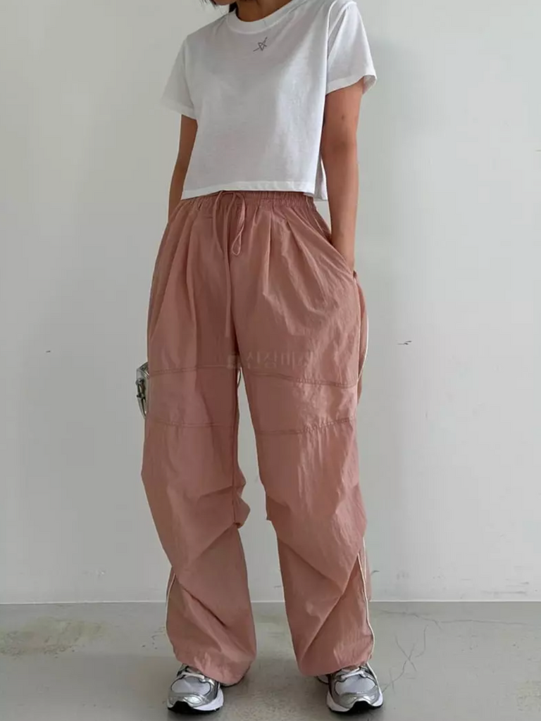 Nylon Pants, Pale Pink