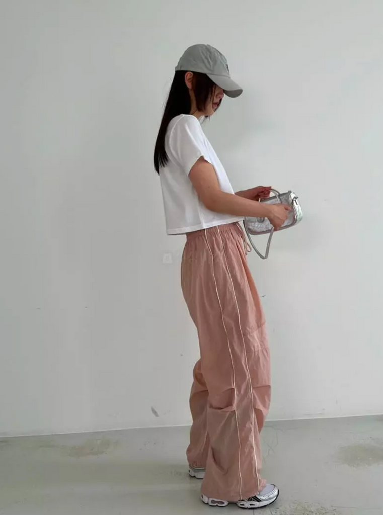 Nylon Pants, Pale Pink