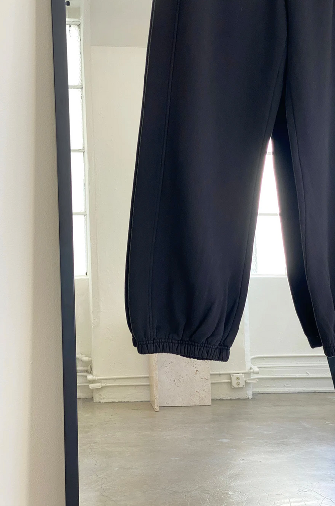 French Terry Balloon Pants, Black