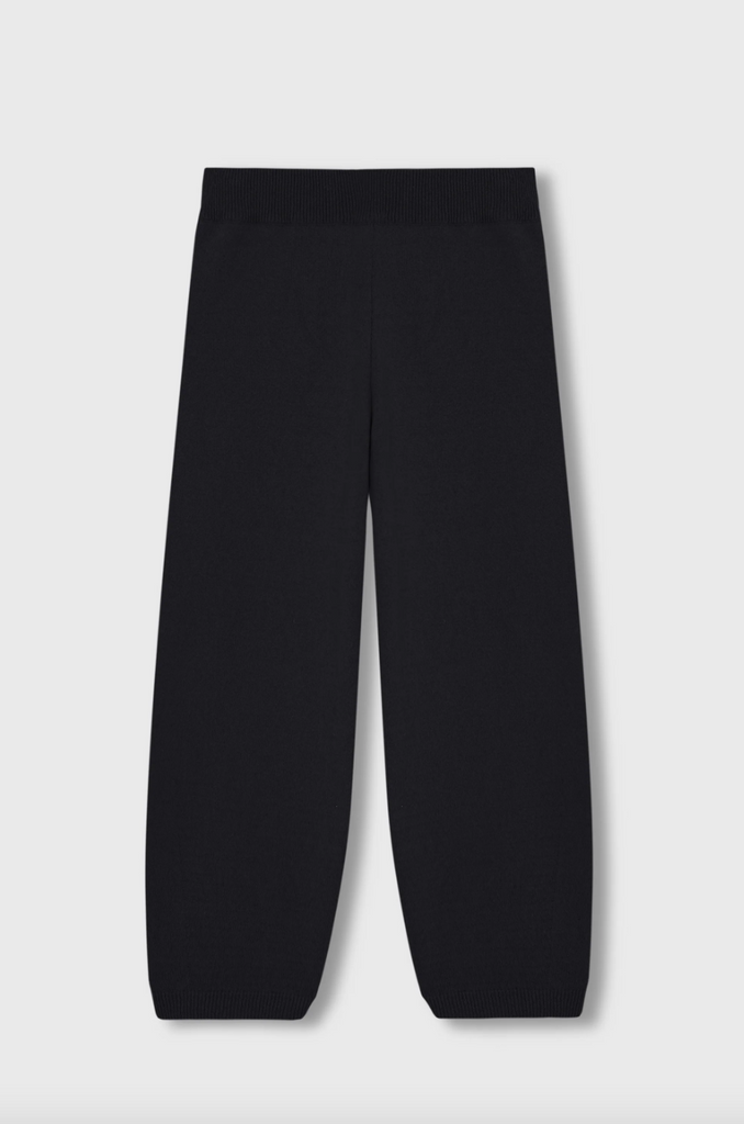 Cotton Knitted Pants, Black