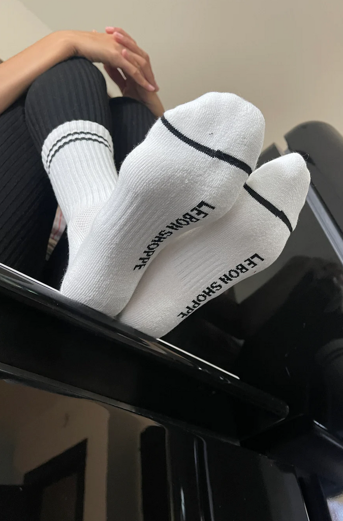 Boyfriend Socks, Classic White