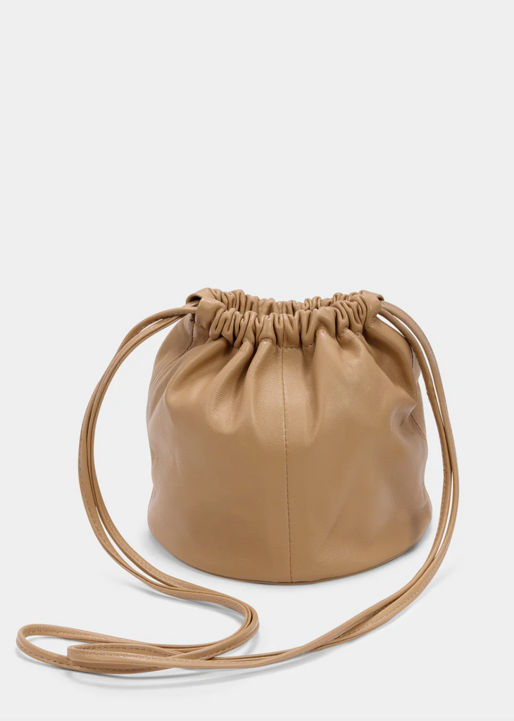 Modern Weaving - Mini Drum Drawstring Bucket, Camel | Sunchild® Modern Weaving - Mini Drum Drawstring Bucket, Camel | Sunchild®
