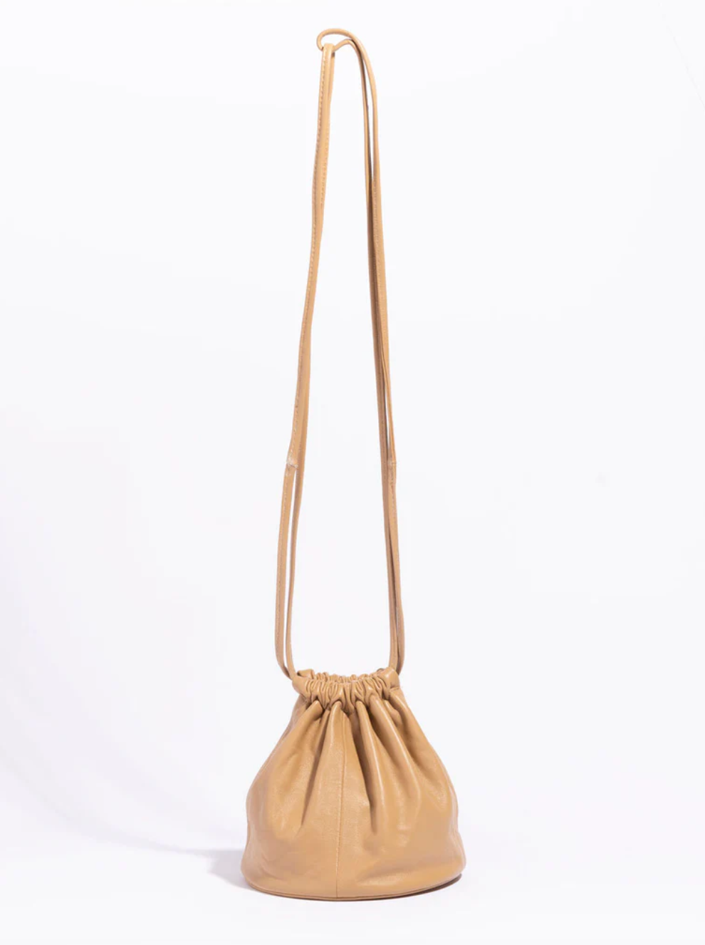 Modern Weaving - Mini Drum Drawstring Bucket, Camel | Sunchild®