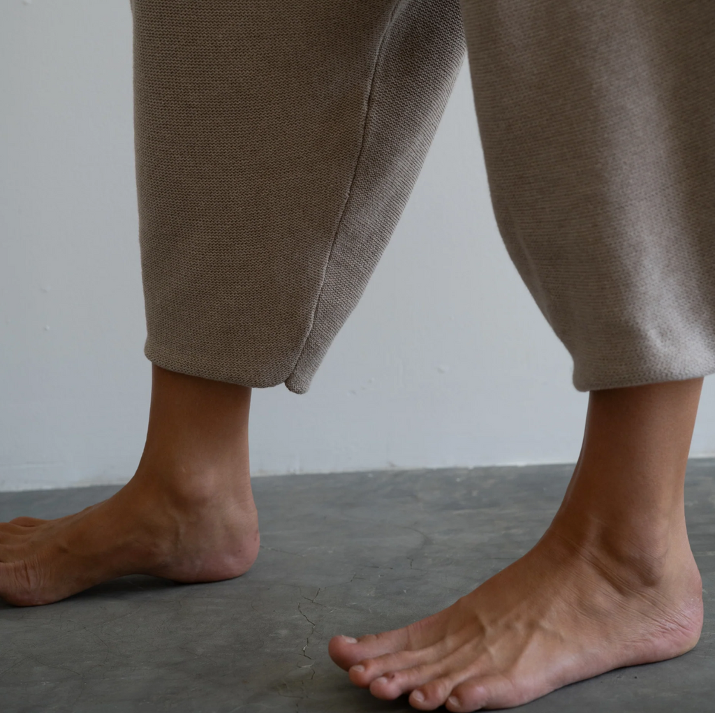 Elke Knit Volume Pant, Fawn