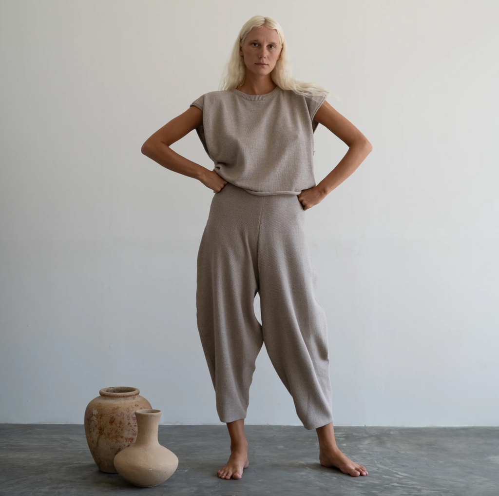 Nora Knit Vest, Fawn