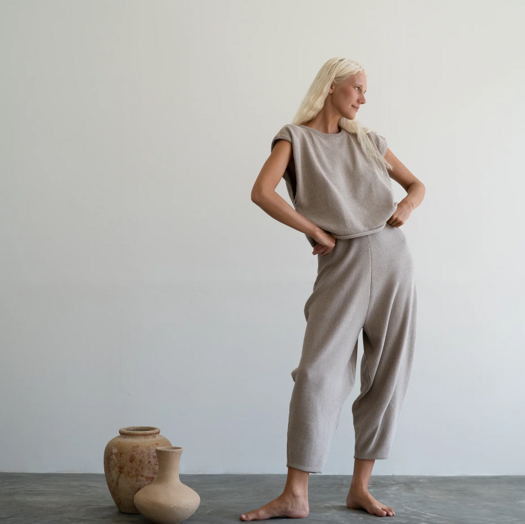 Nora Knit Vest, Fawn