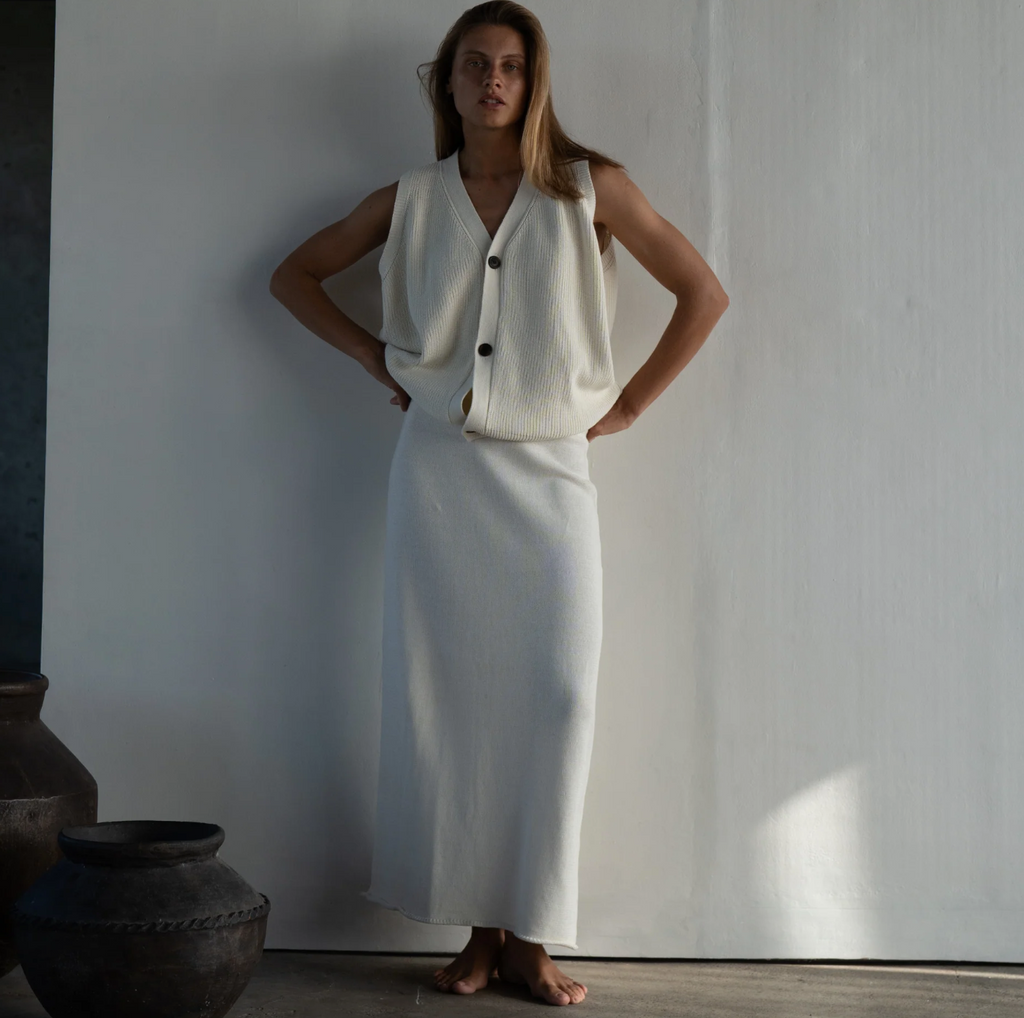 Arthur Knit Vest, Cream