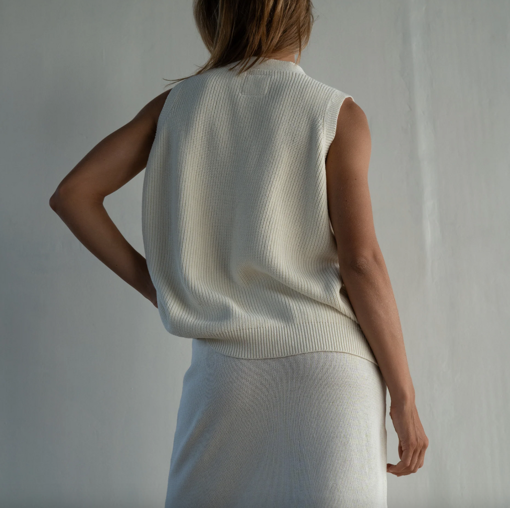 Arthur Knit Vest, Cream