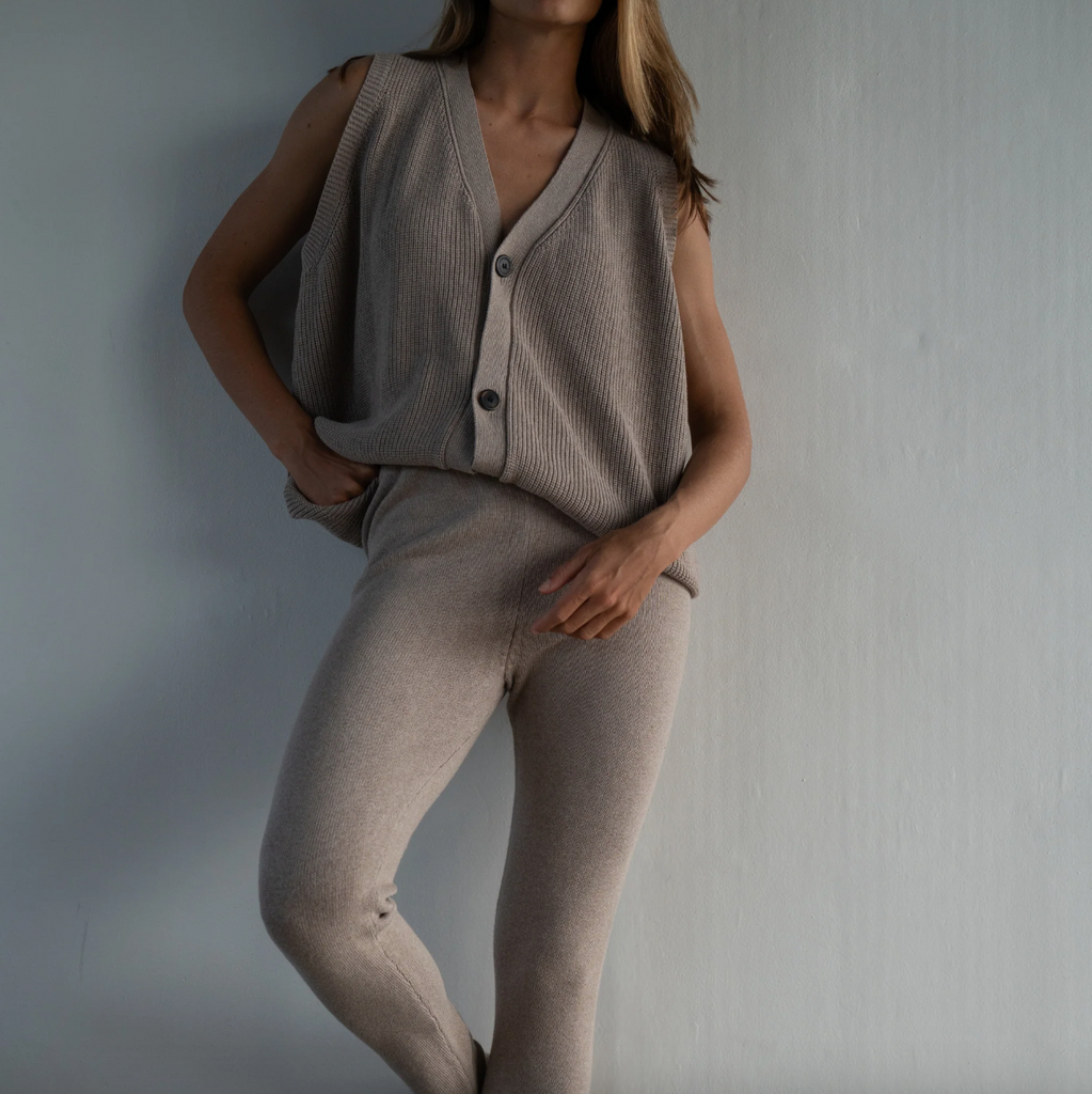 Arthur Knit Vest, Fawn