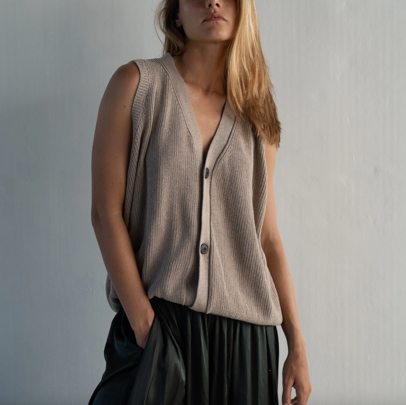 Avy & Co. - Arthur Knit Vest, Fawn | Sunchild®