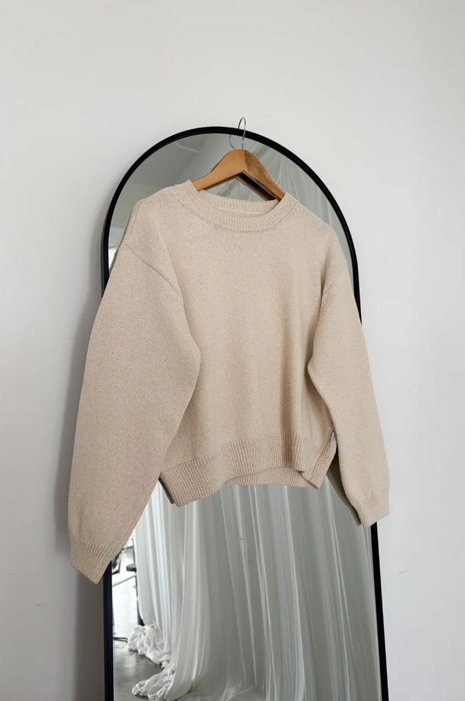 Milo Cotton Sweater, Naturel