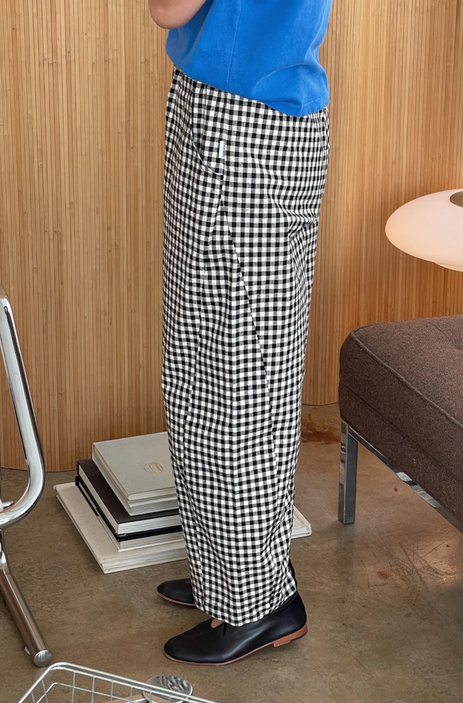 Arc Pants, Black Gingham