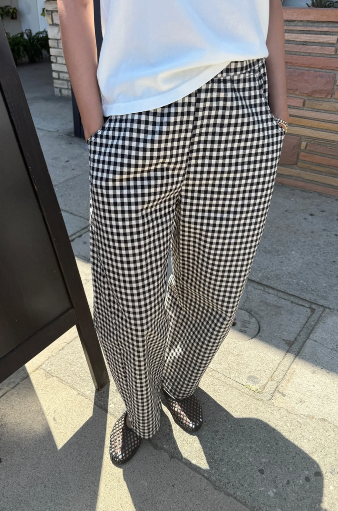 Arc Pants, Black Gingham