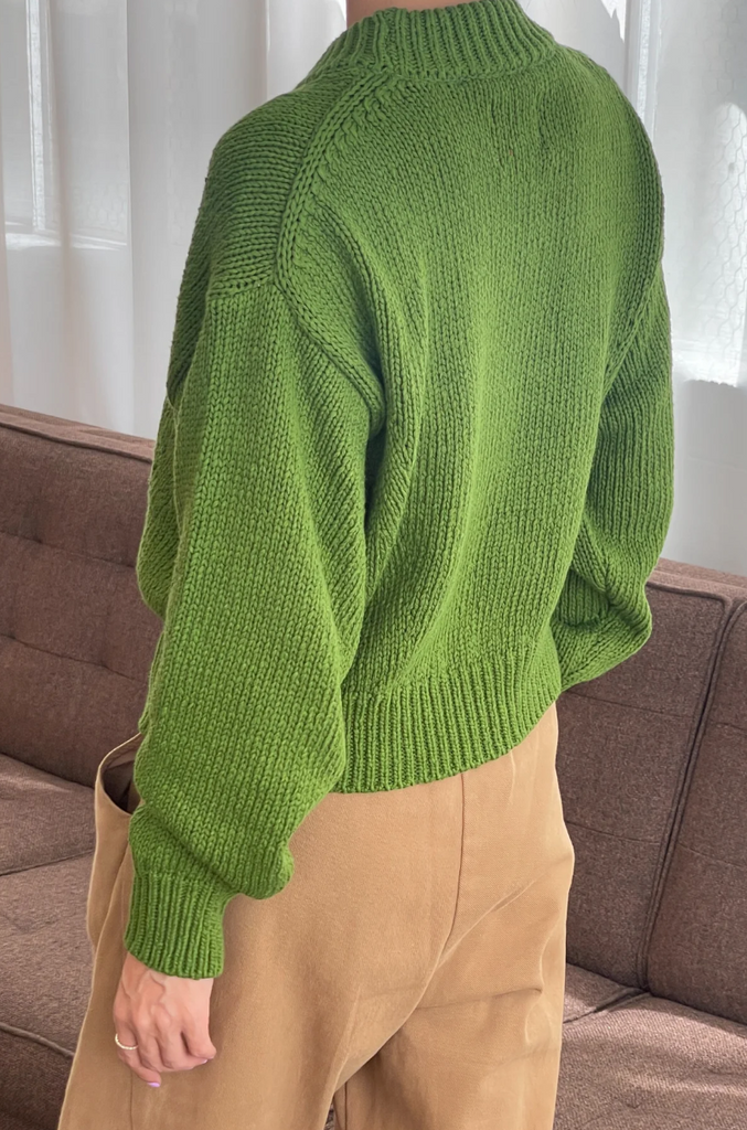 Zoe Cotton Sweater, Avocado