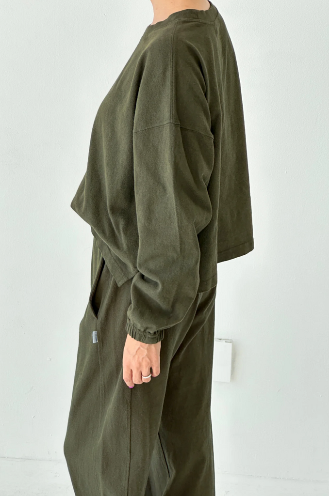 Naturelle Tee, Olive Green