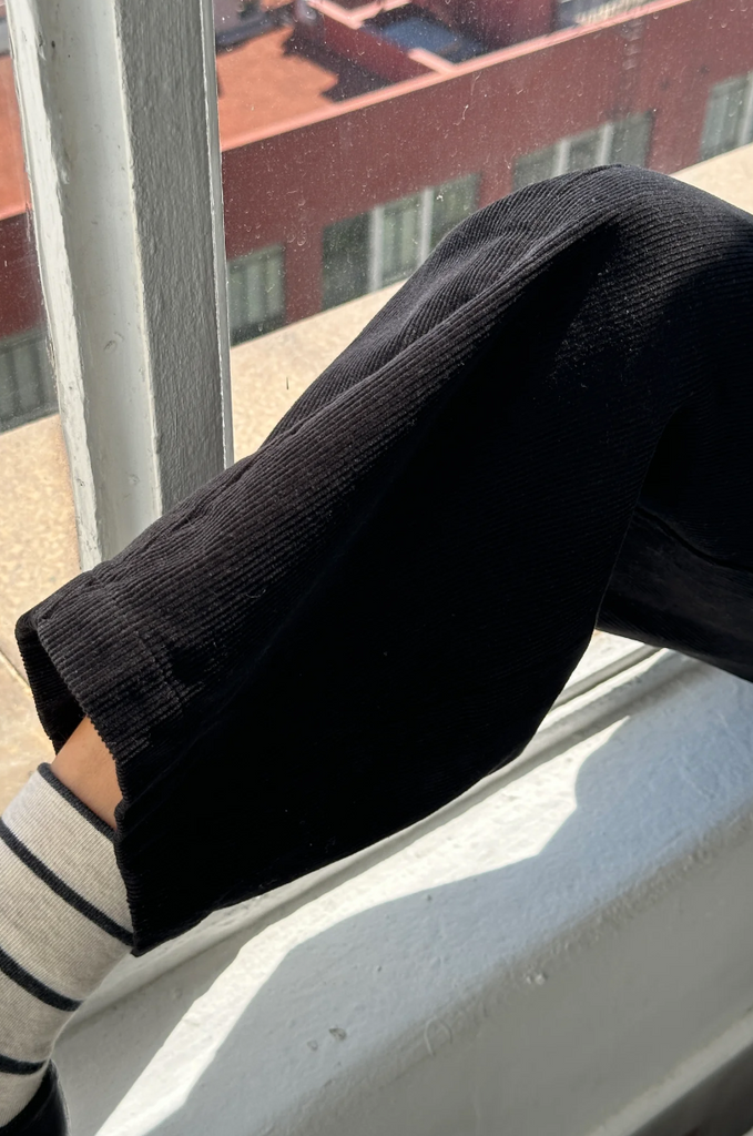 Corduroy Arc Pants, Black