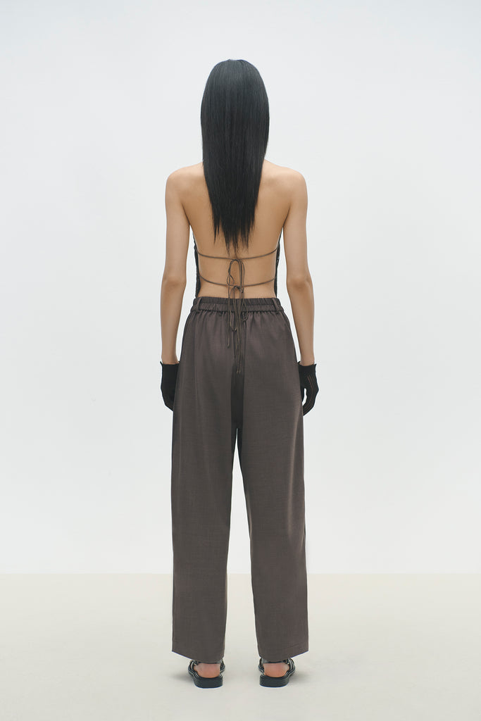 Wide Leg Pants, Deep Taupe