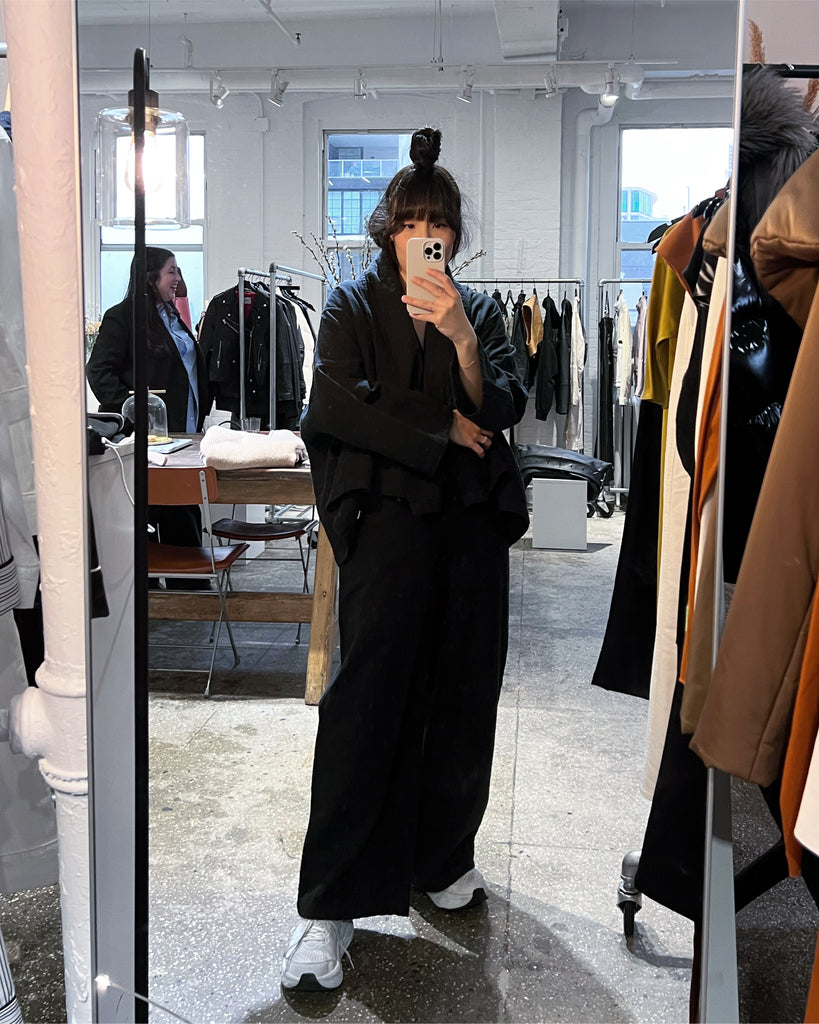 Kimono Jacket, Black, Cotton